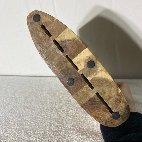 Vintage Two Tone Wood Knife Block - Picture 8 of 16